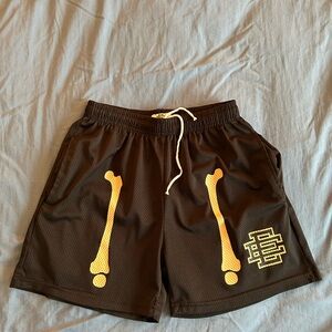 Eric Emanuel Shorts Black Bones Size Medium Mens Rare Streetwear Y2K
